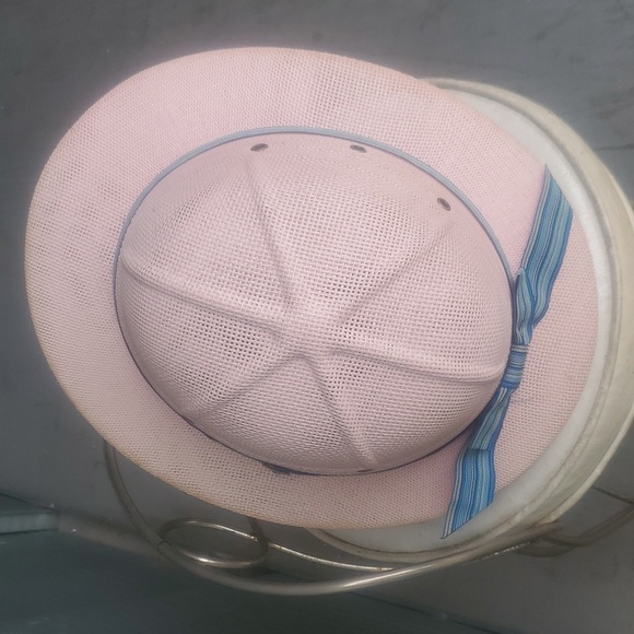 BARBIE PINK  Sun Fari Pale Pink Woven Mesh Sun Hat PITH HAT New Light Fun - Picture 4 of 5